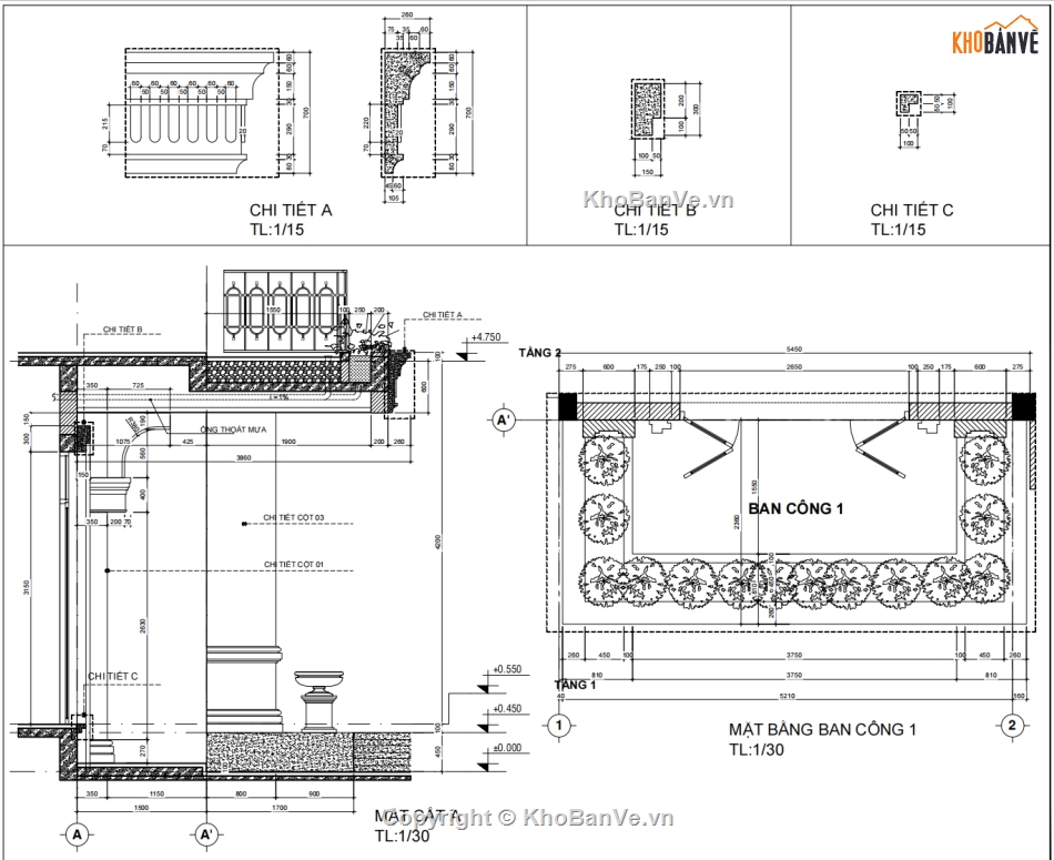 Villa,Biệt thự,Biệt thự 3 tầng 13x15m,Biệt thự 4 tầng