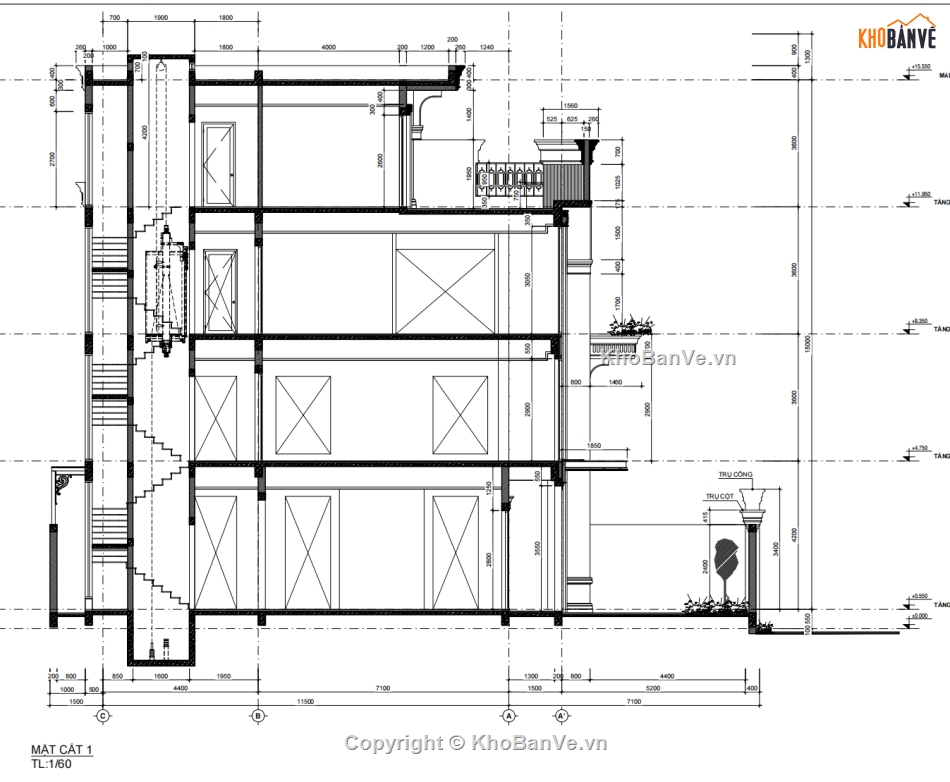 Villa,Biệt thự,Biệt thự 3 tầng 13x15m,Biệt thự 4 tầng