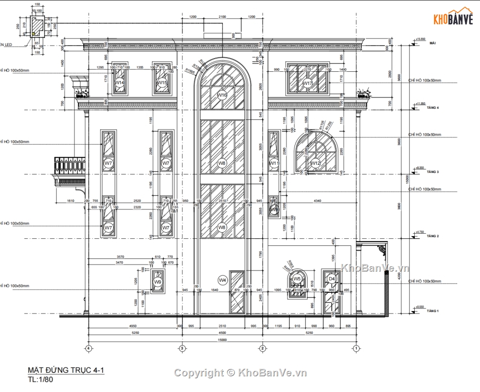 Villa,Biệt thự,Biệt thự 3 tầng 13x15m,Biệt thự 4 tầng