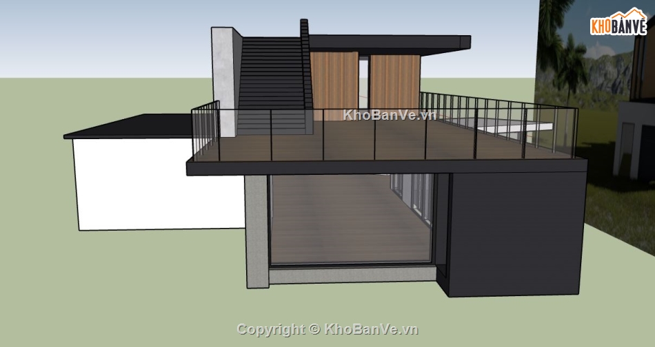 biệt thự sketchup,sketchup biệt thự,file su biệt thự