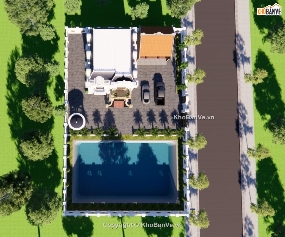 Biệt thự kích thước 14x18m,Biệt thự kích thước 11x13m,Biệt thự kích thước 8x11.5m,Biệt thự  1 tầng,Biệt thự 3 tầng