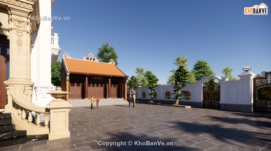 Biệt thự kích thước 14x18m,Biệt thự kích thước 11x13m,Biệt thự kích thước 8x11.5m,Biệt thự  1 tầng,Biệt thự 3 tầng