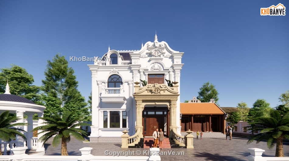 Biệt thự kích thước 14x18m,Biệt thự kích thước 11x13m,Biệt thự kích thước 8x11.5m,Biệt thự  1 tầng,Biệt thự 3 tầng