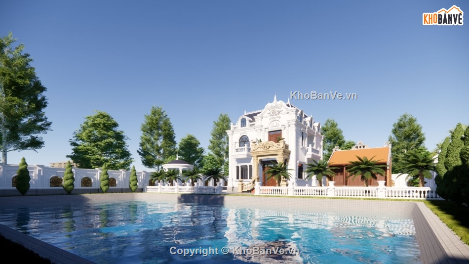 Biệt thự kích thước 14x18m,Biệt thự kích thước 11x13m,Biệt thự kích thước 8x11.5m,Biệt thự  1 tầng,Biệt thự 3 tầng