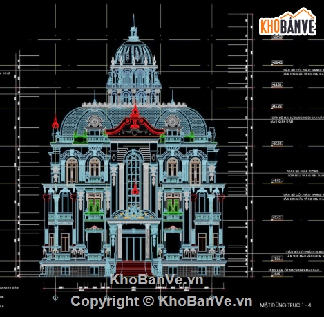 Biệt thự 4 tầng,lâu đài 4 tầng,biệt thự lâu đài 4 tầng