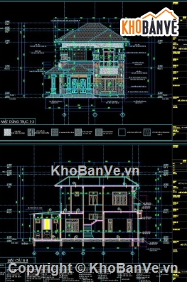 biệt thự 2 tầng,cad biệt thự 2 tầng,biệt thự 2 tầng file cad