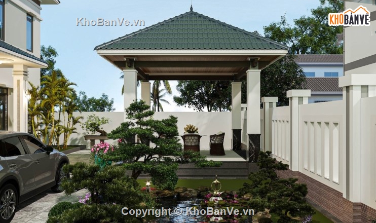 biệt thự 2 tầng,biệt thự hiện đại,mẫu biệt thự