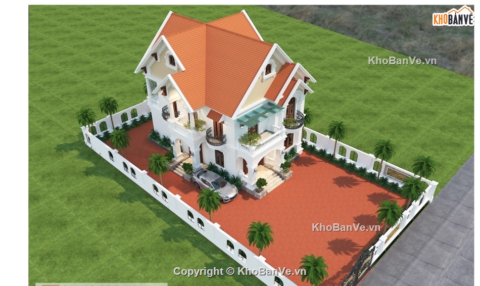 Biệt thự,2 tầng,mái thái đẹp