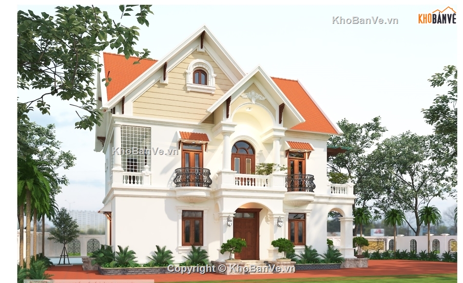 Biệt thự,2 tầng,mái thái đẹp