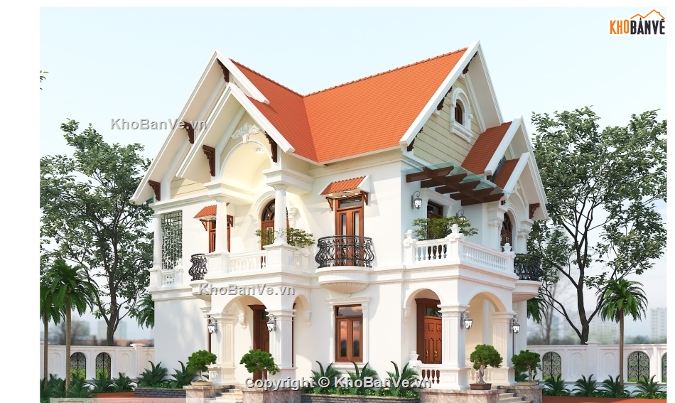 Biệt thự,2 tầng,mái thái đẹp