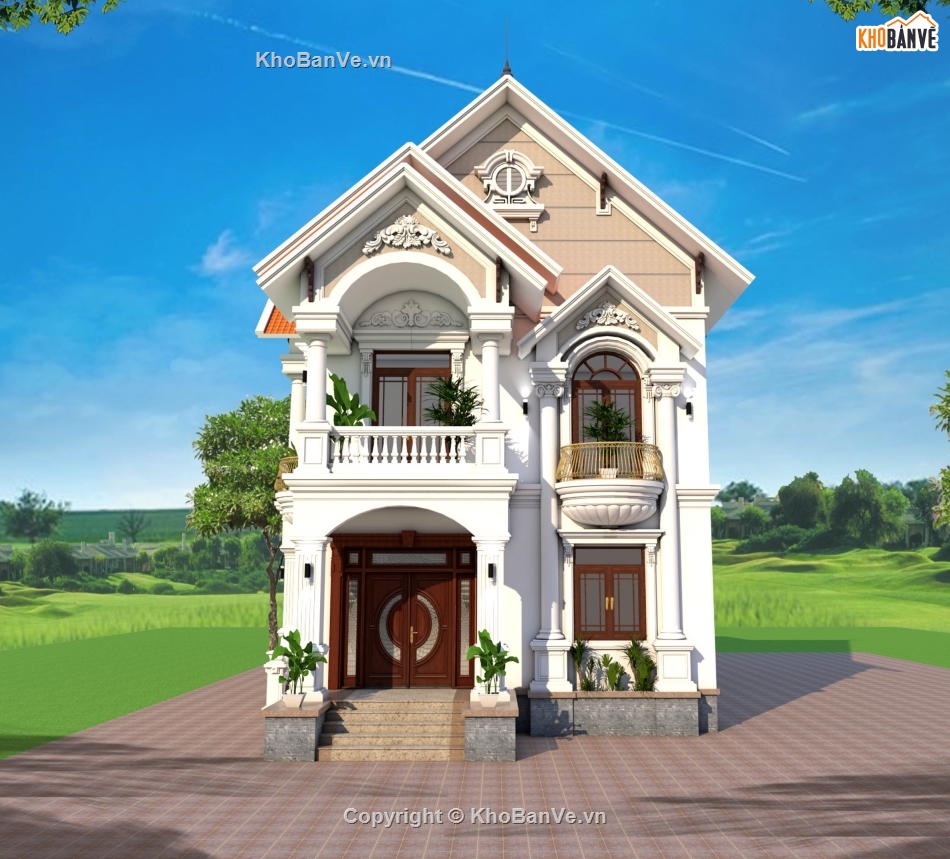 Biệt thự,Biệt thự 2 tầng,biệt thự 8x14m