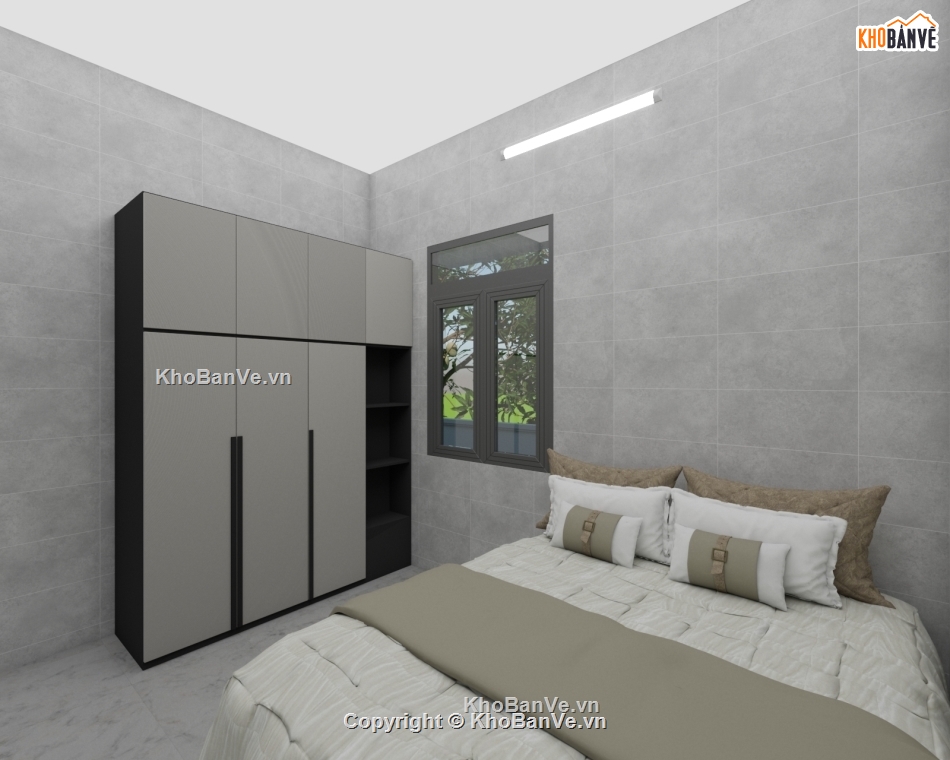 Biệt Thự Mái Thái 7.60x20m - 1 Tầng,Biệt thự mái thái đẹp,Bản vẽ biệt thự mái thái đẹp