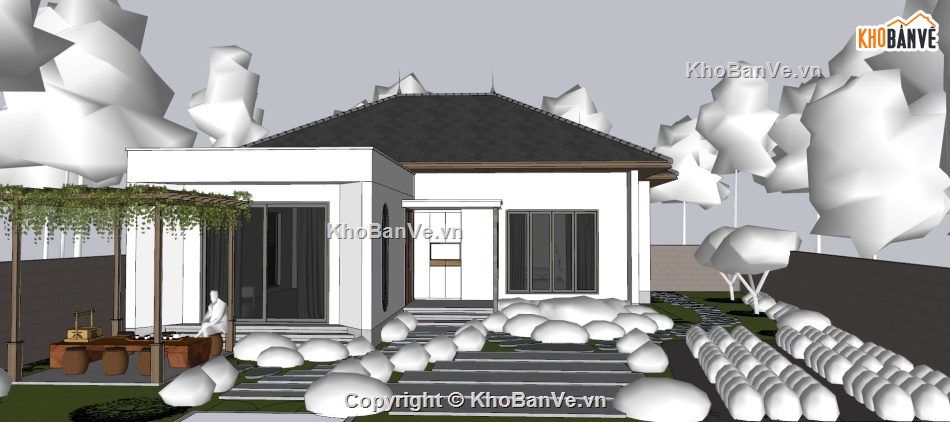 Biệt thự,Biệt thự vườn,Biệ thự 1 tầng,Biệt thự vườn 1 tầng