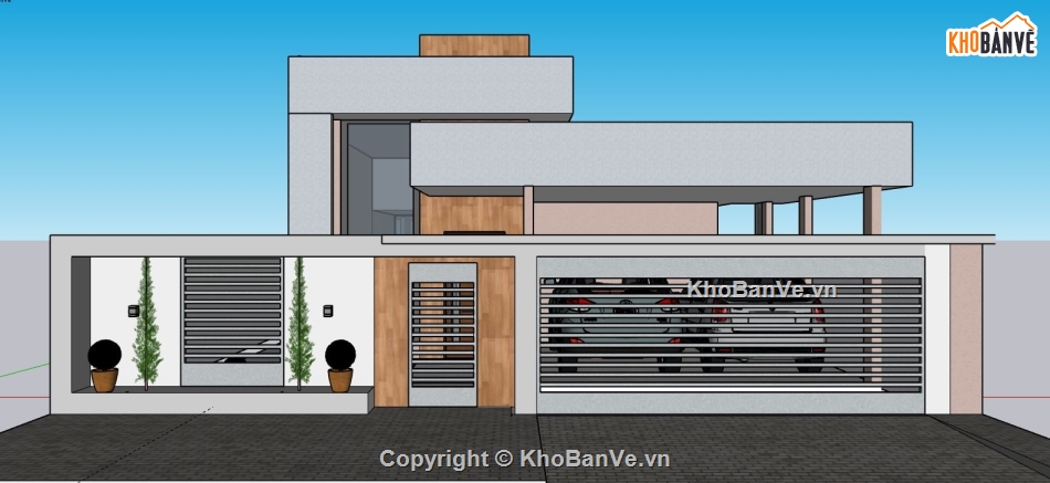 file su biệt thự,model su biệt thự,sketchup biệt thự