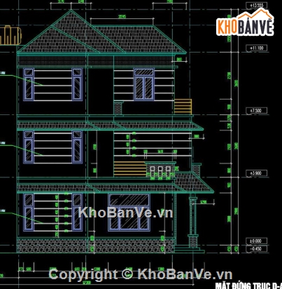 biệt thự 3 tầng,Biệt thự 3 tầng hiện đại,cad biệt thự 3 tầng