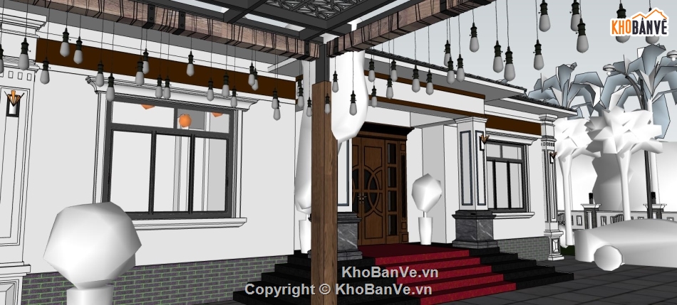 Mẫu biệt thự đẹp,sketchup biệt thự,biệt thự sketchup