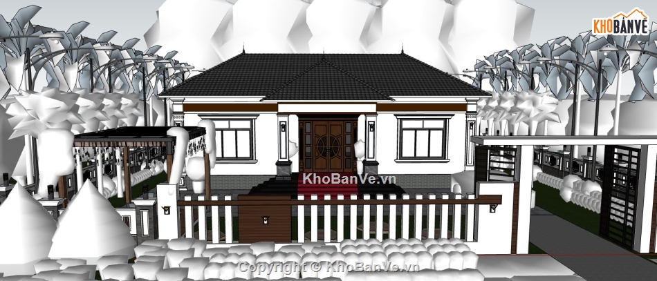 Mẫu biệt thự đẹp,sketchup biệt thự,biệt thự sketchup