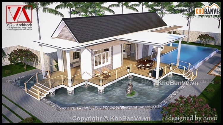 biệt thự vườn,Sketchup nhà vườn,Sketchup,Biệt thự,file Sketchup Biệt thự