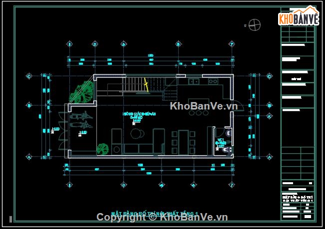 Bản vẽ kiến trúc nhà phố,nhà phố 3 tầng,bản vẽ nhà phố