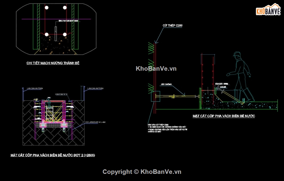 bể nước,bể chứa,BPTC,shopdrawing thép