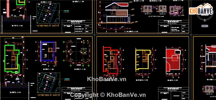 CAD biệt thự 2 tầng,CAD biệt thự,biệt thự 2 tầng CAD