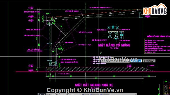nhà để xe,nhà để xe khung thép,cad nhà để xe