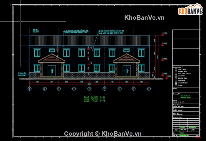 bản vẽ ký túc xá,nhà ký túc xá 2 tầng,ký túc xá 2 tầng