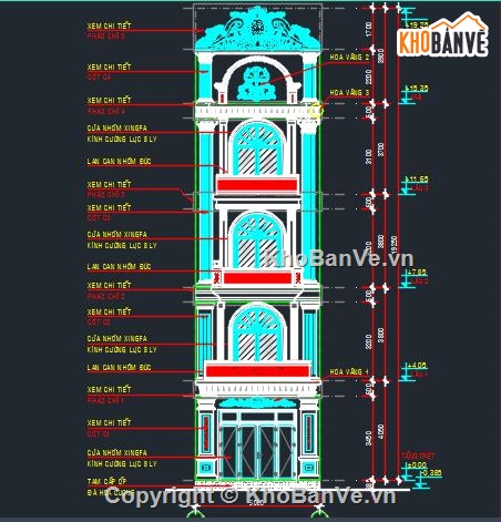 Cải tạo nhà phố đẹp,Bản vẽ cải tạo nhà phố đẹp,Bản vẽ nhà phố tân cổ điển