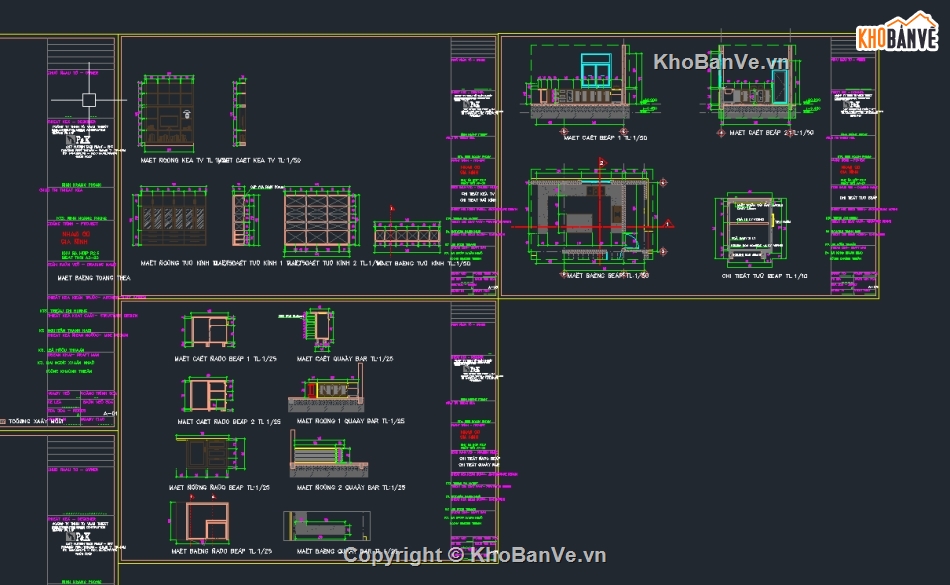 Sketchup bếp,cad bếp triển khai,triển khai tủ bếp,Cad nhà bếp,triển khai chi tiết