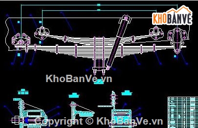hệ thống treo xe tải,hệ thống treo cho xe tải,hệ thống treo xe tải file cad