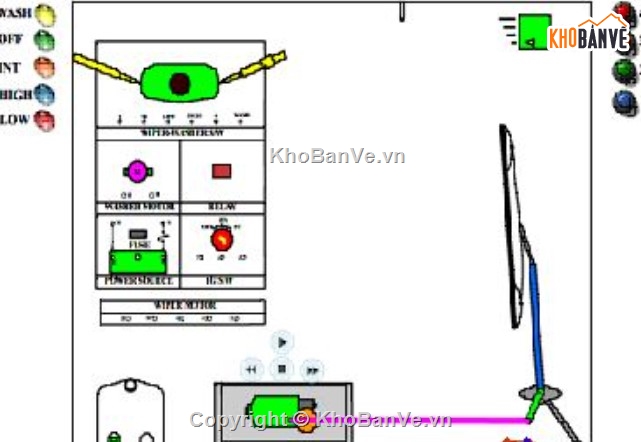 nâng hạ kính,gạt nước mưa,ô tô hiện đại,hệ thống điện,đồ án ô tô