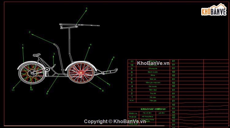 xe điện,Đồ án chế tạo,chế tạo xe xích lô điện