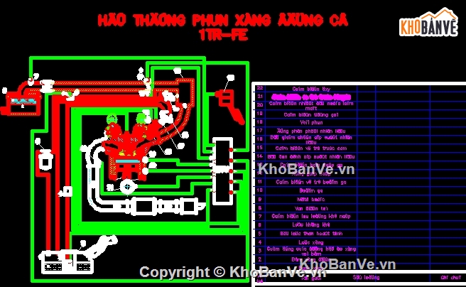 Khảo sát hệ thống nhiên liệu,hệ thống phun nhiên liệu,nhiên liệu động cơ 1TR-FE