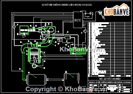 Đồ án khảo sát hệ thống nhiên liệu,đồ án,nhiên liệu