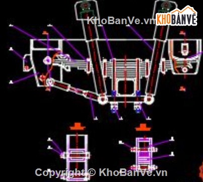 thiết kế hệ thống treo,treo sau bán moóc,hệ thống treo xe tải,đồ án cơ khí ô tô