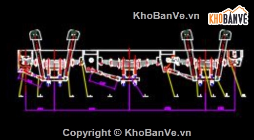 thiết kế hệ thống treo,treo sau bán moóc,hệ thống treo xe tải,đồ án cơ khí ô tô