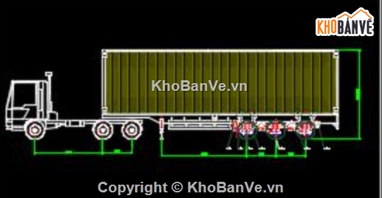 thiết kế hệ thống treo,treo sau bán moóc,hệ thống treo xe tải,đồ án cơ khí ô tô
