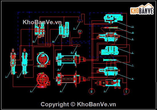 hệ thống truyền động thủy lực,đồ án ô tô,ôtô Kato NK250E-V
