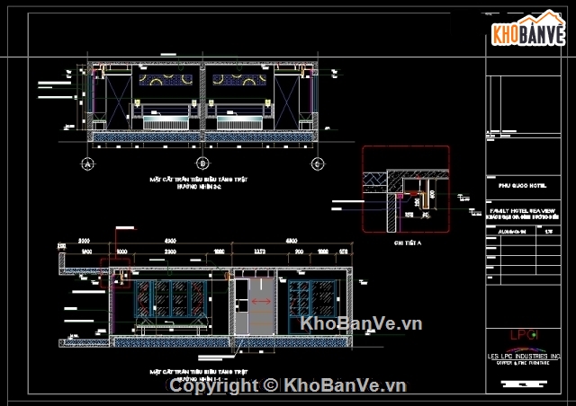 hạng mục nội thất kiến trúc bungalow,nội thất bundalow,bản vẽ cad bungalow,bản vẽ autocad bungalow