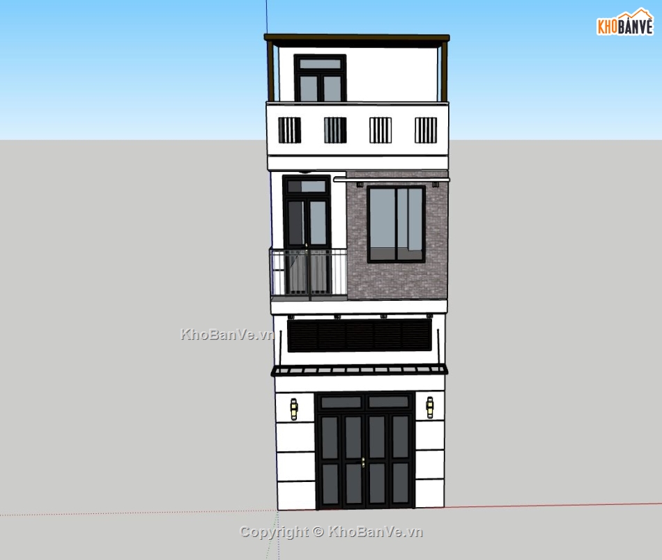 nhà phố 3 tầng,su nhà phố 3 tầng,model su nhà phố 3 tầng,phối cảnh nhà phố 3 tầng