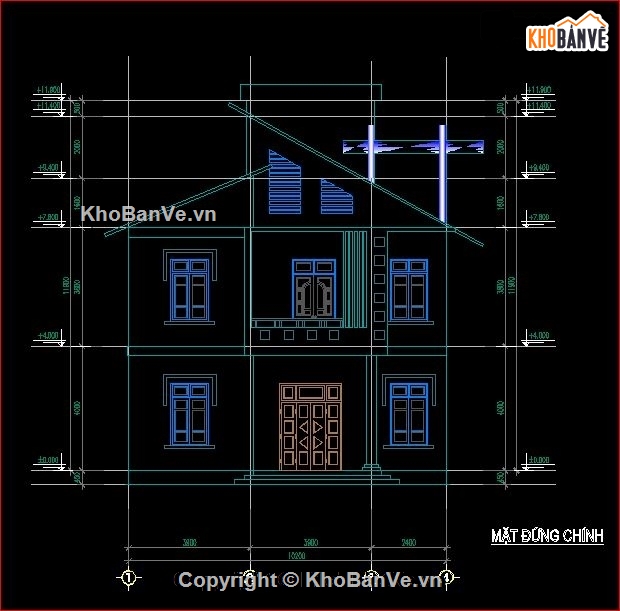 Chia sẻ miễn phí mẫu nhà ở 2 tầng hiện đại KT 8.7x10.2m