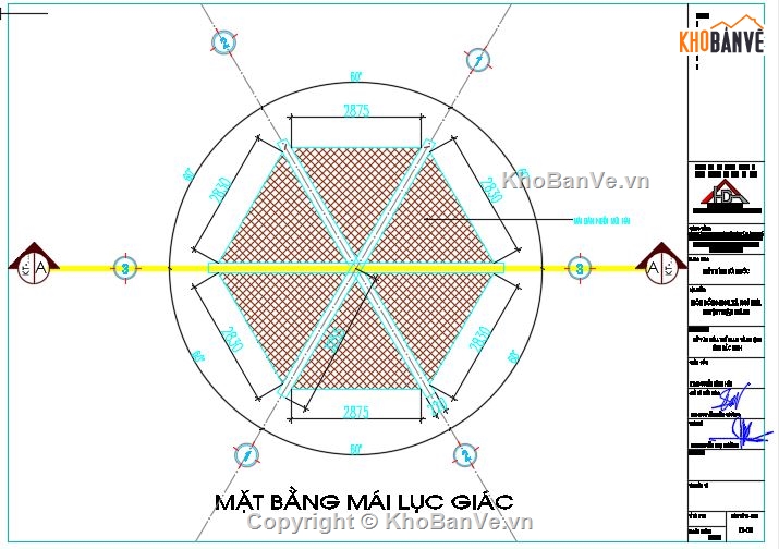 chòi bát giác,cad chòi bát giác,file cad chòi bát giác,chòi bát giác file cad