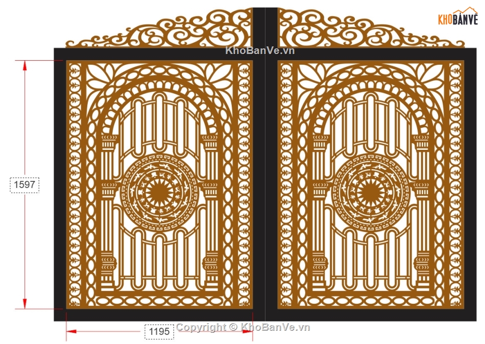 Cổng 2 cánh cnc,file cnc cổng 2 cánh,mẫu cnc cổng 2 cánh
