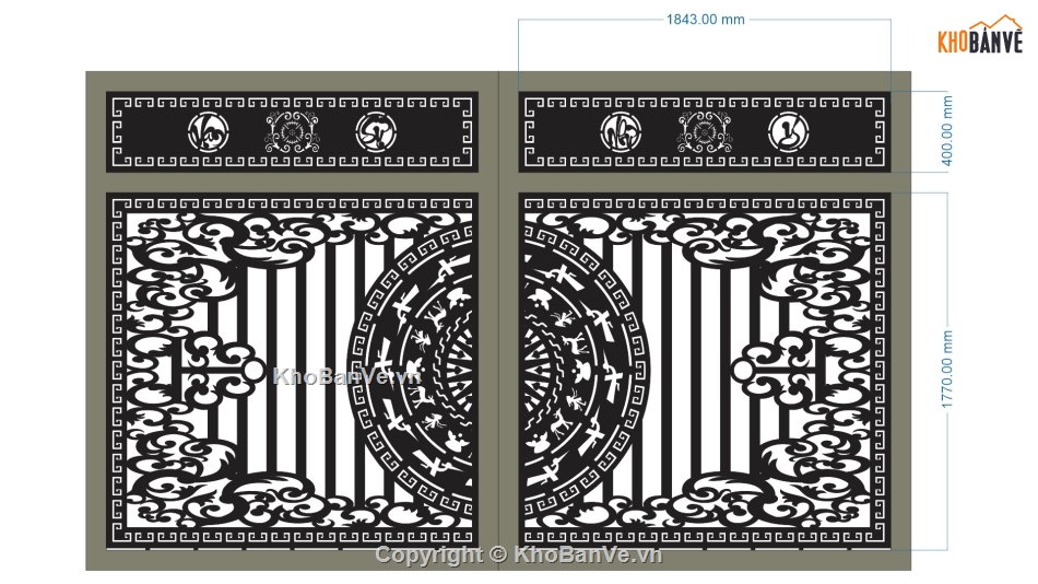CNC cổng 2 cánh,cổng 2 cánh dxf,mẫu cổng 2 cánh