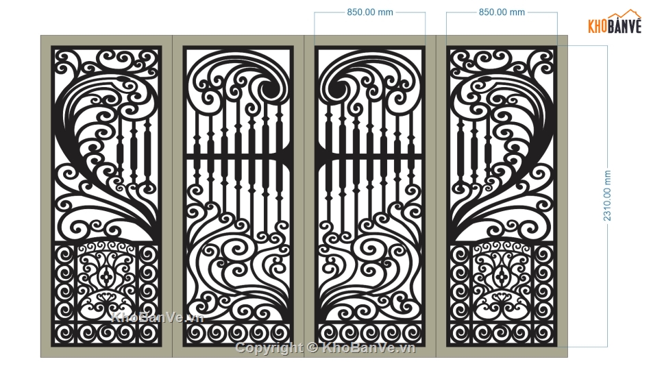 cổng 4 cánh cnc,file cnc cổng 4 cánh,mẫu cnc cổng 4 cánh