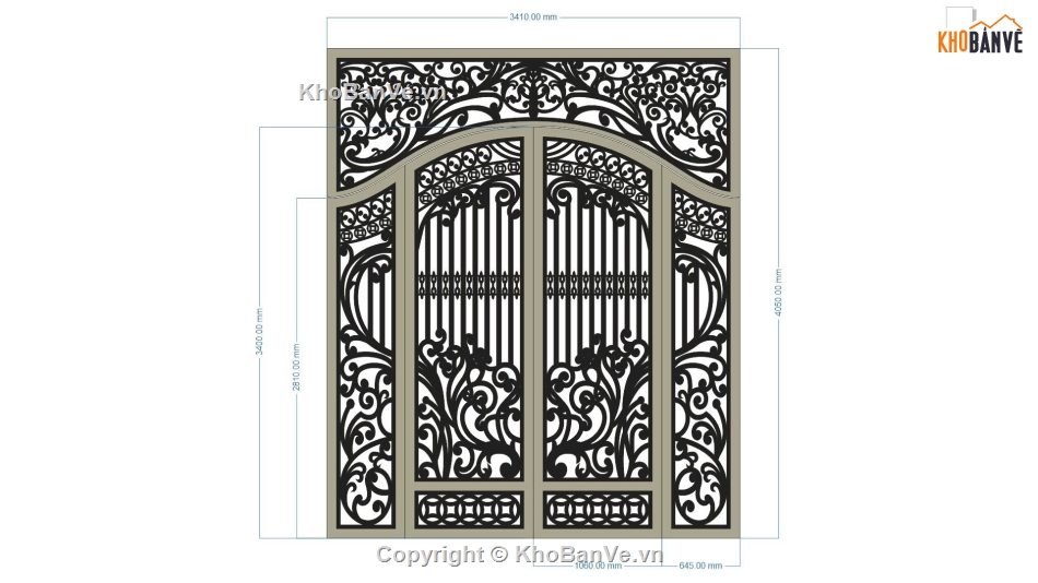 CNC cổng 4 cánh,cổng đẹp 4 cánh,file cnc cổng 4 cánh