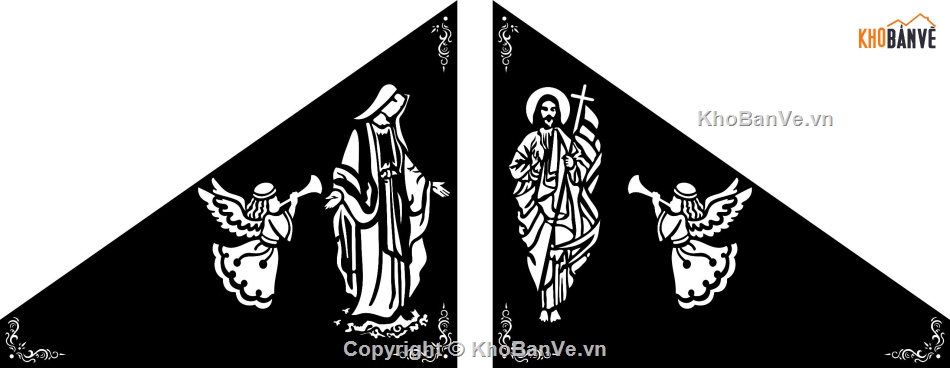 hoa văn,dxf hoa văn,công giáo,file cnc công giáo