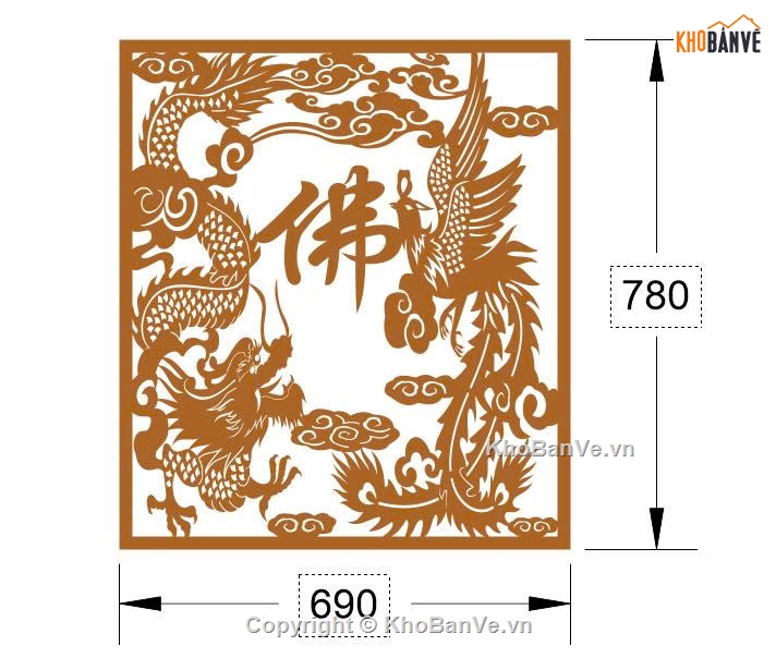 rồng phượng,CNC rồng phượng,File cnc rồng phượng