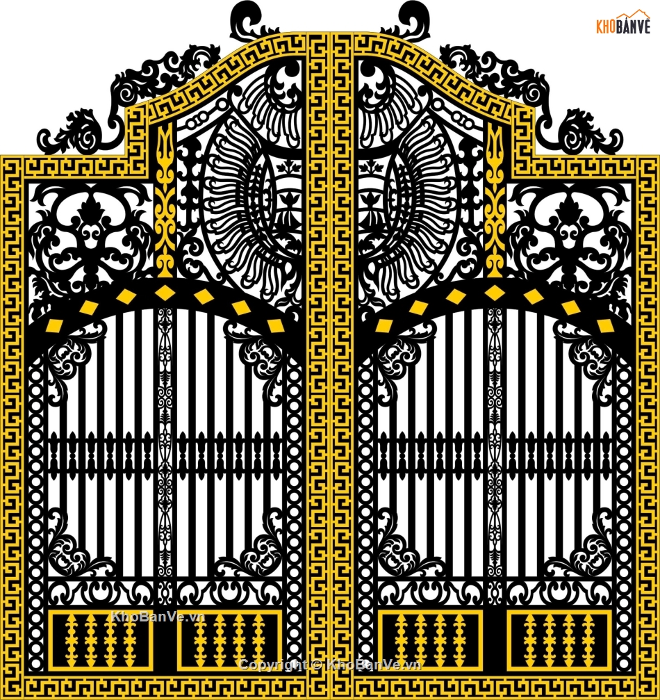 Cổng cnc file dxf,Cổng 2 cánh,file dxf cổng 2 cánh