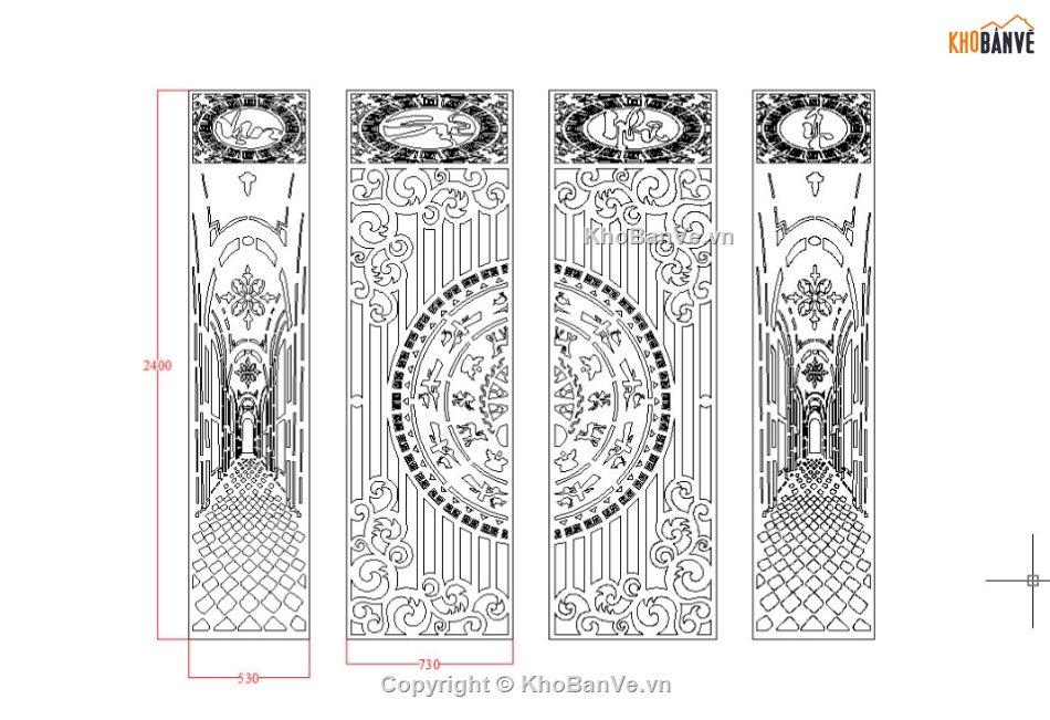 Cổng 4 cánh,Cổng 4 cánh cnc file cad,mẫu cnc cổng 4 cánh đẹp